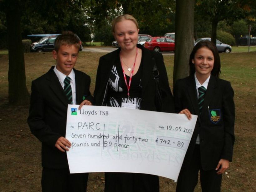 Year 8 raised over £700 for PARC